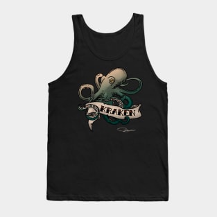 Kraken Tattoo Style Art Tank Top